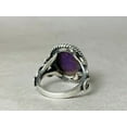 thumbnail image 4 of Heaven Crafts Amethyst Ring 925 Sterling Silver Oval Gemstone February Birthstone Statement Ring Gift For Her, 4 of 5