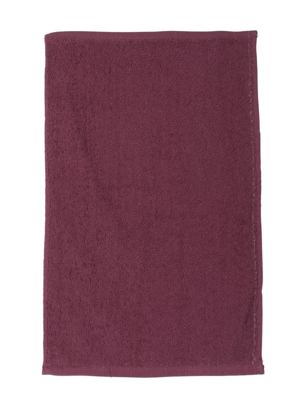 Maroon Color Terry Cotton Fingertip Towels Maroon, 12 12 Pack Budget Rally Towels Size 11w x 18h