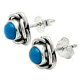 thumbnail image 3 of Sleeping Beauty Turquoise Stud 925 Sterling Silver Earrings Jewelry E-1248 AGE1008_G, 3 of 6