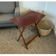 thumbnail image 5 of Fairway Avenue Home 26"W Bamboo Folding Personal Table, Mahogany, 5 of 6