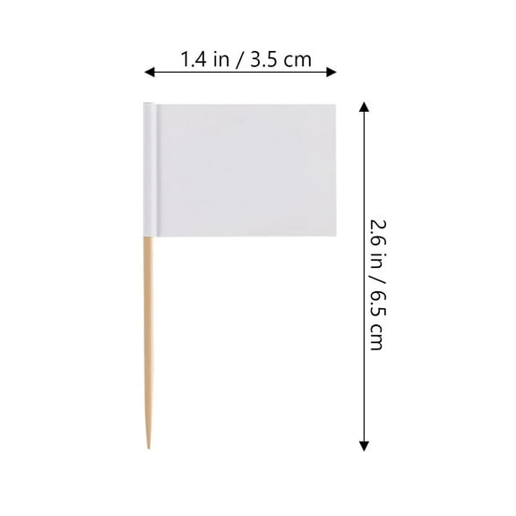GOOHOCHY Toothpick Flags 200Pcs Flag Shape Paper Wood for Fruit Decoration