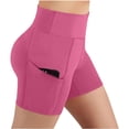 thumbnail image 2 of Tumotour Yoga Athletic Shorts For Women High Waisted Pants Workout Shorts Hip Stretch Underpants Running Pants Tennis Shorts Biker Shorts With Pockets, 2 of 8