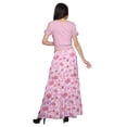 thumbnail image 4 of Moomaya Crop Top And Flared Skirt Set Printed Ethnic Rayon Dresses For Women, 4 of 6