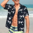 thumbnail image 5 of Lsque Lilies Flowers pattern Hawaiian Shirt for Men, Unisex Summer Beach Casual Short Sleeve Button Down Shirts-XX-Large, 5 of 9