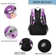 thumbnail image 4 of FORMRS Unisex School Backpack 17" Student Travel Bag with Laptop Compartment, Purple and White Pattern, 4 of 7