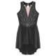 thumbnail image 4 of iEFiEL Kids Girls Rhinestone Figure Skating Dress Ballroom Dance Competition Costume Ballet Tulle Skirt Leotard Black 8, 4 of 6