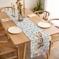 thumbnail image 3 of Bunny Easter Table Runner - 48 Inch Long, Kitchen Dining Table Runner Dresser Scarves, Spring Floral Rabbits Checkered Farmhouse Farmhouse Decor for Coffee Tables Wedding Party Banquet, 3 of 8