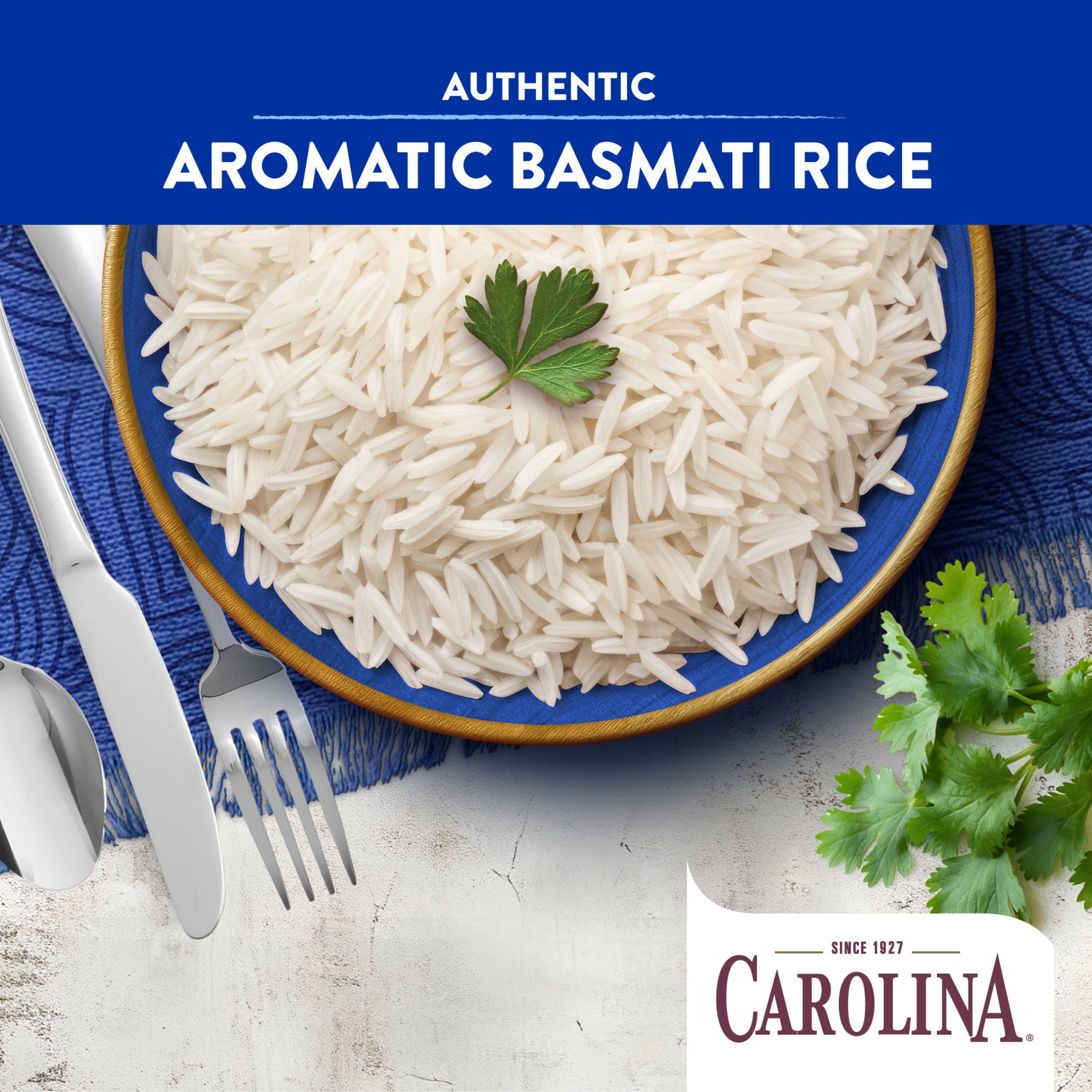 Carolina Basmati Rice, Fragrant Extra Long Grain, Gluten Free, 5 lb Bag