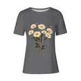 thumbnail image 4 of ATENAR Tops for Women Plus Size Shirts Printed Crew Neck Tops Gray 2XL, 4 of 4