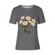 thumbnail image 2 of Tops de Ajuste Suelto para las Mujeres Sudadera Casual Impresa Manga Corta Cuello Redondo Superior, Poliéster, 2 of 4