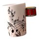 thumbnail image 3 of Yuarrent Taza de cerámica Taza de café Instrumento Taza Regalo creativo Guitarra roja Juegos de servir café y té tambor rojo 10x7.5 cm, 3 of 6