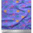 thumbnail image 1 of Soimoi Rayon Fabric Leaves & Wild Flower Floral Printed Craft Fabric by the Yard 42 Inch Wide, 1 of 1