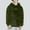 Army Green, variant on Mens Hoodie Qiggri Men Solid Color Fashionable Warm Embroidered Pocket Long Sleeve Hooded Sweatshirt