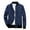 Navy Blue, variant on Daolelai Men's Baseball Jacket Solid Color Jacket Long Sleeve Collarless Coat
