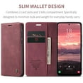 thumbnail image 3 of CaseMe Leather for Samsung Galaxy A36 5G Case, Flip Wallet Leather Case with Card Holder Magnetic Closure Shockproof Kickstand Protective Phone Cases Cover for Samsung Galaxy A36 5G 6.5-inch,Wine Red, 3 of 12