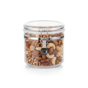 Mainstays Small Clear Airtight Stackable Food Storage Canister with Buckle Lid, 33.8 oz