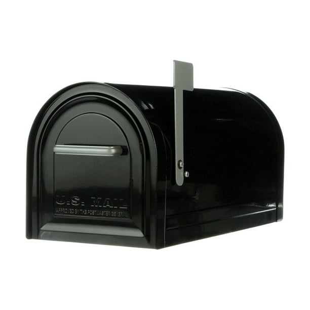 Gibraltar Mailboxes Reliant Large, Locking, Post Mount Mailbox, Black