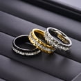 thumbnail image 3 of Stainless Steel Wedding Bands with Cubic Zirconia Ring for Men Women, Cushion‑Cut Statement Ring Size 6-11, 3 of 5
