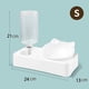 thumbnail image 4 of Cuenco de agua para gatos con orejas de gato y protector de cuello inclinado a 15°, cuenco de comida para gatos, cuenco para perros, bebedero automático para mascotas, 4 of 5