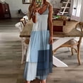 thumbnail image 4 of Modern Art Gray Blue Geometric Sleeveless Dress Dresses Women Summer Women's Summer Clothing, 4 of 9