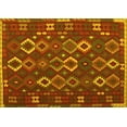 thumbnail image 1 of Ahgly Company Machine Washable Indoor Rectangle Oriental Yellow Traditional Area Rugs, 6' x 9', 1 of 4