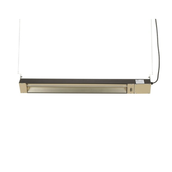 TPI Corporation OCH-46-120VCE Fostoria, Quartz Tube Electric Indoor/Outdoor Infrared Heater, 1.5KW, 120-Volt, 1PH, w.Cord/Plug, Medium-Wave EIR 60°Sym. Gold Anodized