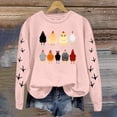thumbnail image 2 of LUOGENLI Chandail pour Femmes Veste TP Oversize Femmes Manches Longues Col Rond Chandails Imprimé Poulet Chandail Léger Ample Chandails Haut Chandail pour Femmes Surdimensionné Mignon Rose Pâle Taille TTG, 2 of 6