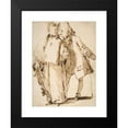 thumbnail image 2 of Giovanni Battista Tiepolo 15x18 Black Modern Framed Museum Art Print Titled - Caricature; an Elderly Couple (1696-1770), 2 of 5