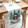 thumbnail image 1 of Mistayd Christmas Table Runner 13x72inch White Table Runner Snowman Christmas Runner for Table Winter Table Runner Machine Washable Table Runner for Home Kitchen Party Christmas, 1 of 5