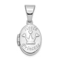 thumbnail image 4 of 14K White Gold Plated Little Princess 16mm Oval Locket Pendant, 4 of 7