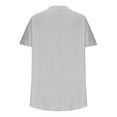 thumbnail image 4 of GigrtiJin Women's Short Sleeved V-Neck Shirt Casual Fashion Loose Solid Color Tunic Tops Loose Comfy Basic Blouse, 4 of 4