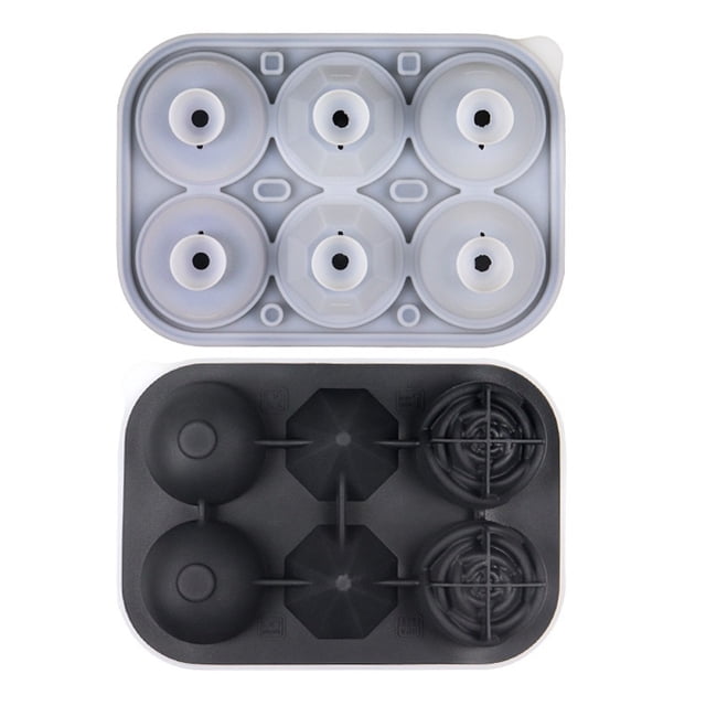 Bandeja de hielo Diamond Rose con 6 moldes for cubitos de hielo Diamond - Elegante máquina de hielo de silicona for fiestas y cócteles