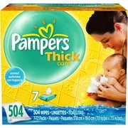 Pampers Thick Care Baby Wipes, Baby Wipes _504 count)