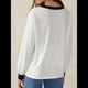 thumbnail image 5 of Blusas de Larga para Mujer, Blusas de Otoño, Camisetas Informales de Cuello en V Suaves y de Gran Tamaño, Ropa de Moda, Conjuntos XL, 5 of 6