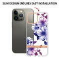 thumbnail image 5 of Allytech iPhone 11 Pro Max Case, Flower Series Crystal Clear Back Cover TPU Rubber Shockproof Scratch Resistant Protection Case Cover for Apple iPhone 11 Pro Max 6.7-inch, Purple Flower, 5 of 5