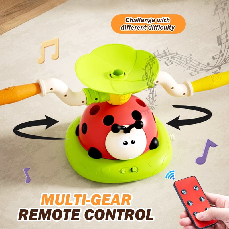 Outdoor Sports Game for Summering Toys 3-in-1 Musical Jump Toys, Stomp Launch & Toss Rings Game Set
