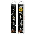 thumbnail image 2 of 2 Pcs Halloween Decorations Halloween Welcome Porch Signs - Trick or Treat & It's October Witches Halloween Banners - Halloween Party Supplies for Outdoor/Indoor Home Front Door Wall, 2 of 3