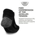 thumbnail image 3 of Feetures Plantar Fasciitis Relief Sock Light Cushion No Show Tab - Targeted Compression Sock for Women & Men - M, Black (1 Pair), 3 of 6