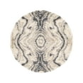 thumbnail image 3 of Unique Loom Hygge Shag Collection Area Rug - Valley (5' Round Gray/Beige), 3 of 7