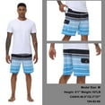 thumbnail image 6 of Tyhengta Men's Quick Dry Swim Trunks Mesh Lining Beach Board Shorts with Pockets White Stripe Black Gradient Blue L, 6 of 7