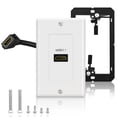 thumbnail image 1 of Placa de pared HDMI 2.1 ELECTOP 8K HDMI Pass Through 48 Gbps, 1 of 7