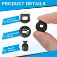 thumbnail image 3 of Uxcell Round Cord Lock, Plastic Single Hole Spring Loaded Toggle Stoppers Black, 3 of 7