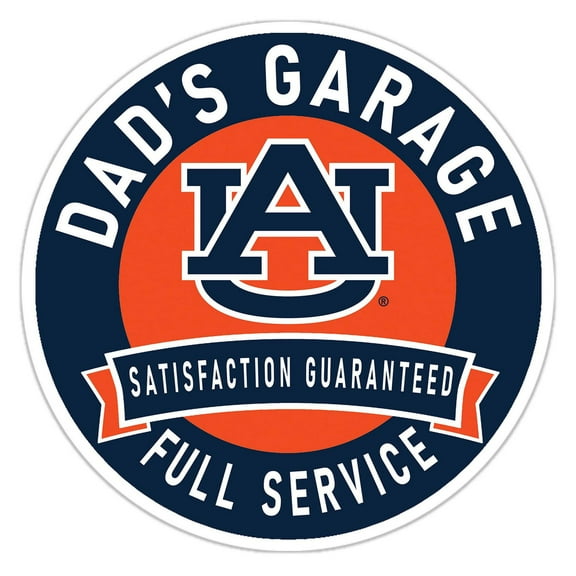 Auburn Tigers 16" Dad's Garage Wood Sign