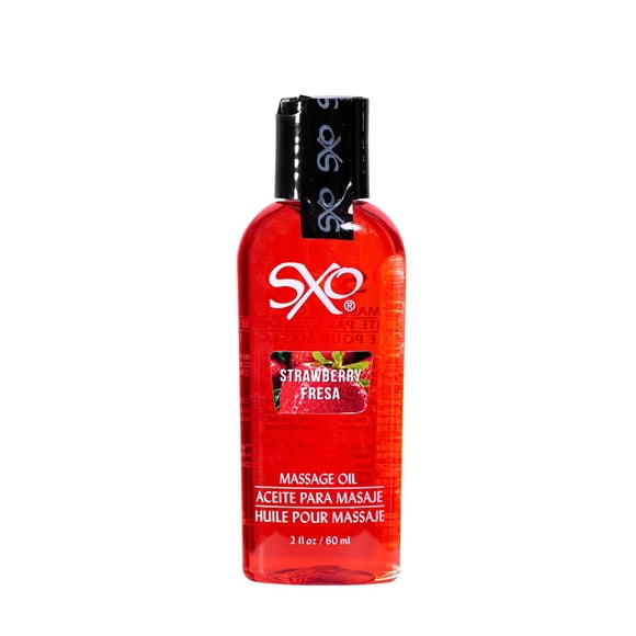 Aceite para Masaje SXO Fresa Térmico y Comestible 60 ml