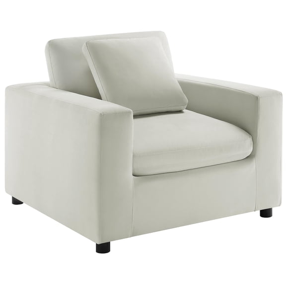 Comfort Pointe Casella Modern Armchair in Ivory Performance Fabric