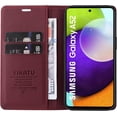 thumbnail image 2 of Case for Samsung Galaxy A52 5G/4G PU Leather Wallet Case Cover,Samsung Galaxy A52 5G Flip Folio Case with Card Holders,Magnetic Phone Case Compatible with Samsung Galaxy A52 4G,Wine Red, 2 of 13