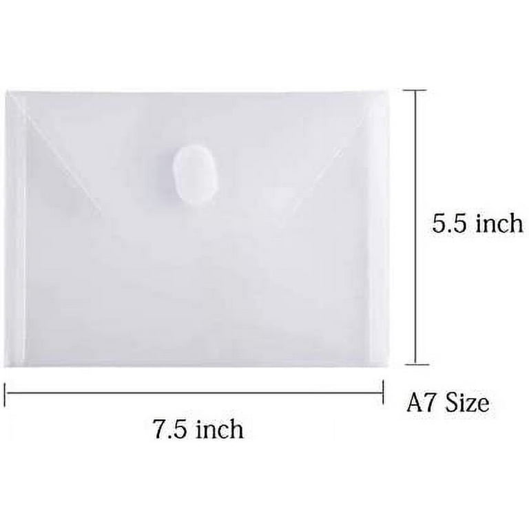 Clear Small Plastic Envelope with Velcro, 5 x 7 Envelope