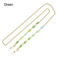 thumbnail image 1 of Eyewear Accessories Metal Necklace Non-slip Reading Glasses Holder Strap Sunglasses Lanyard Eyewear Braid Glasses Chain GREEN, 1 of 8