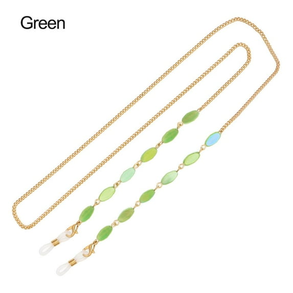 Eyewear Accessories Metal Necklace Non-slip Reading Glasses Holder Strap Sunglasses Lanyard Eyewear Braid Glasses Chain GREEN