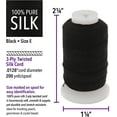 thumbnail image 4 of The Beadsmith Pure Silk Cord – Black, Size E (0.325 mm), 200 Yards (600 ft), 1/2 oz Spool, 4 of 8